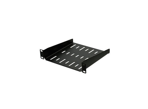 Lande 10" Perforated Fixed Shelf 1U D150 | Steel | w/screws | Black 